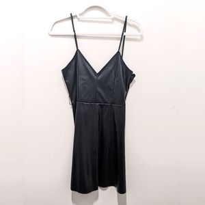 NWT Sexy Zara faux leather mini dress- size M